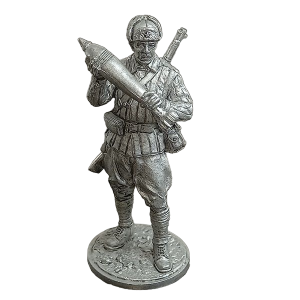 Солдат олово пеший WW2-67 Красноармеец-мин. с миной к 120-мм плк. миномёту, 1941-43гг. СССР