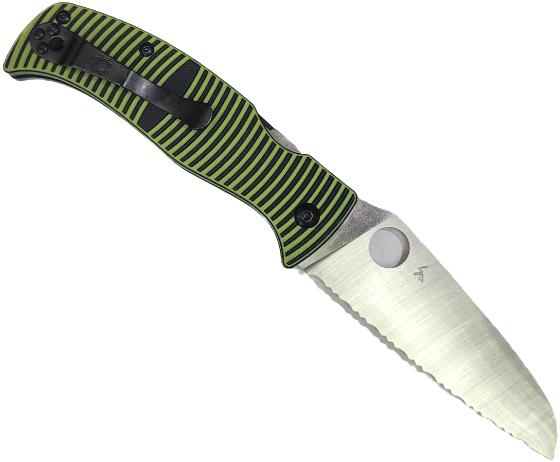Нож реплика Spyderco Caribbean , sheepfoot, серрейтор - Вольные стрелки