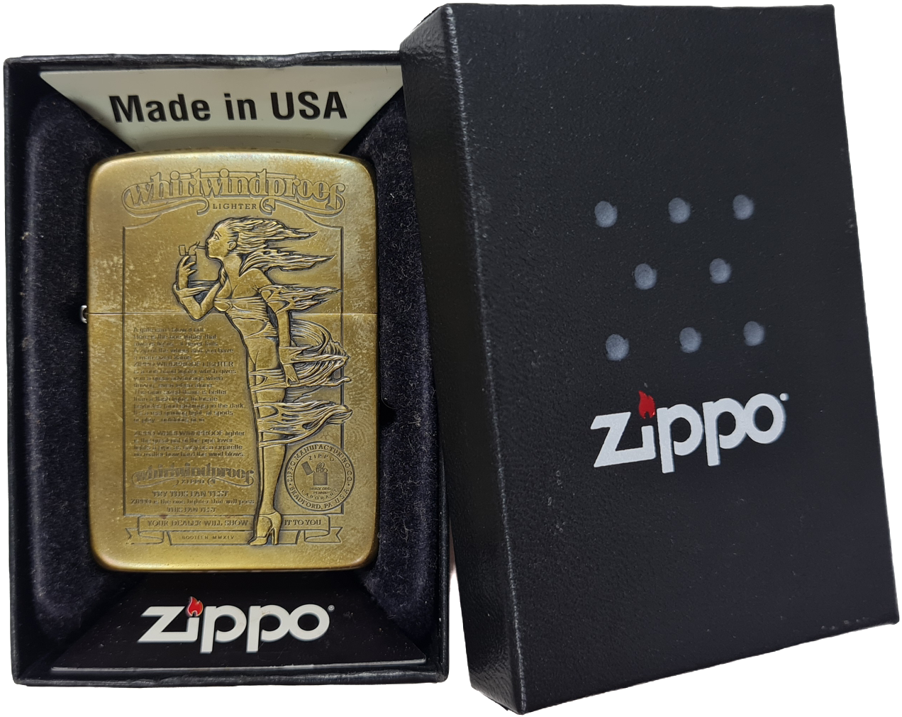Зажигалка Zippo - BOOTEEN - Whirlwindproof