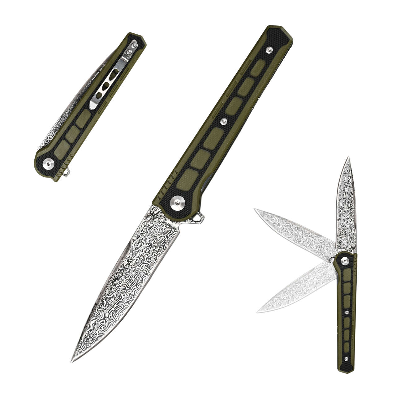 Нож Sdokedc 2, VG10 Damascus steel, gr/bl - Вольные стрелки