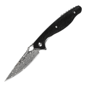 Нож Sdokedc 4, VG10 Damascus steel, black