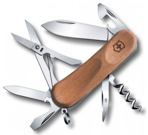 Нож Victorinox 2.3901.63 EvoWood 14 85мм 12функций деревн.рукоять
