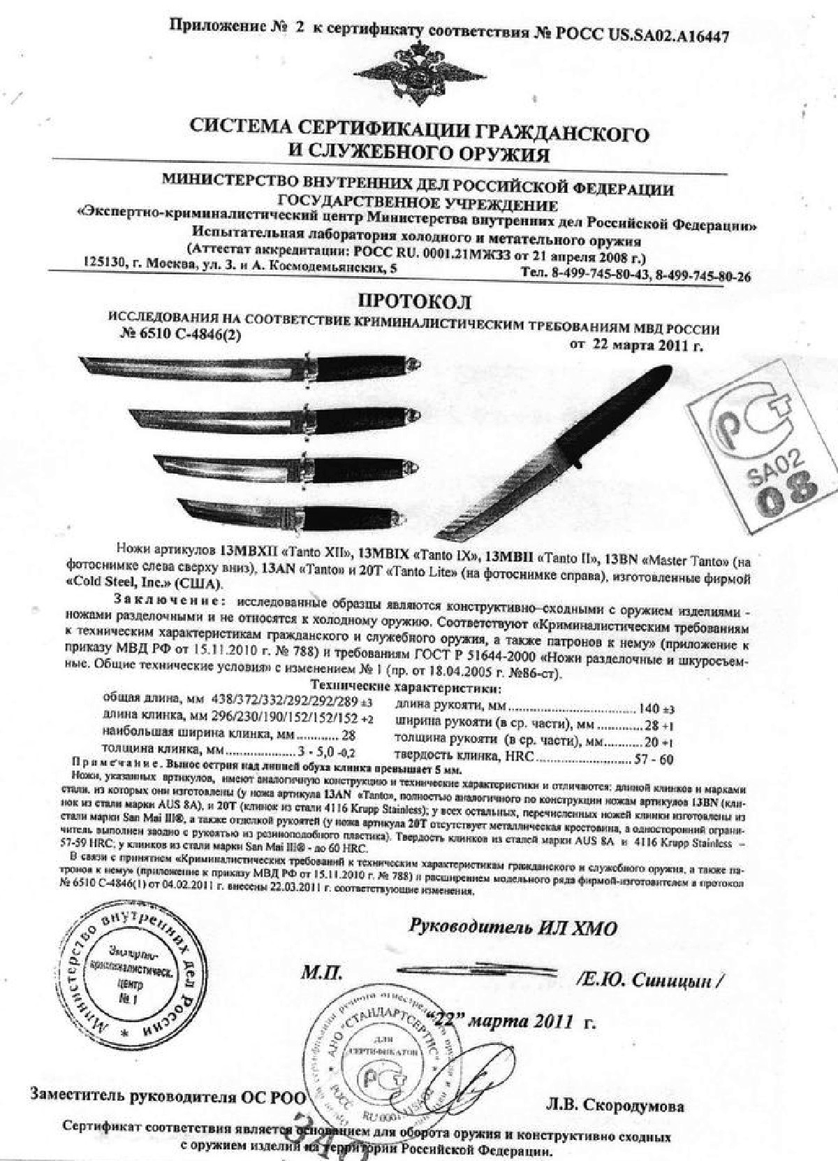 Нож Танто TantoLite - Вольные стрелки