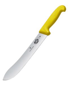 Нож Victorinox Fibrox (5.7408.25) стальной для забоя/разделки лезв.250мм прямая заточка желтый