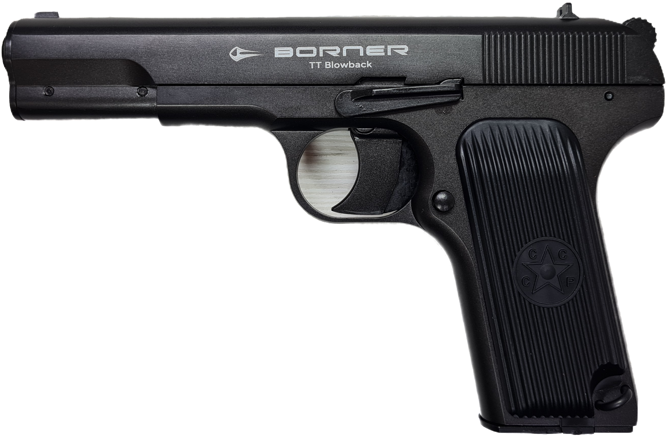 Пистолет пневматический BORNER TT Blowback, кал. 4,5 мм /BBs