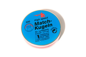 Пули 4.5 мм H&N Match Kugeln, для пистол., гладк., 7,56 гран (500 шт.)