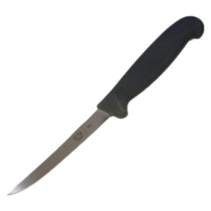 Нож кухонный Victorinox Fibrox (5.6203.12) стальной обвалочный лезв.120мм прямая заточка черный