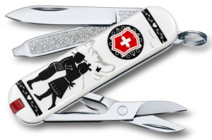 Нож Victorinox 0.6223.L1801. брелок CLASSIC 58 мм. / "Alps Love"