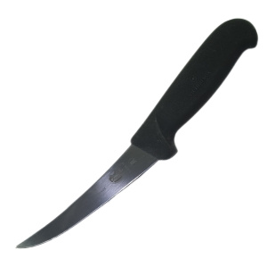 Нож кухонный Victorinox Fibrox (5.6603.12) стальной обвалочный лезв.120мм прямая заточка черный