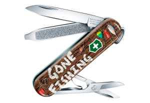Нож Victorinox 0.6223.L2005 брелок CLASSIC 58 мм. / "Gone Fishing"