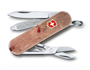Нож Victorinox 0.6223.L1706. брелок CLASSIC 58 мм. / "Woodworm"