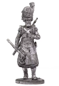 Солдат олово пеший Nap-48 Сапер 2-го пехотного полка. Берг, 1807-12 гг.
