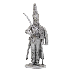 Солдат олово пеший Nap-66 Рядовой Белорусского гусарского полка. Россия, 1805-06 гг.