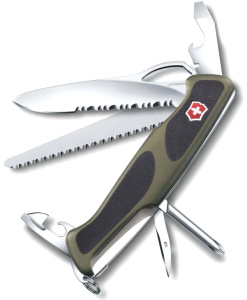 Нож Victorinox 0.9663.MWC4 RangerGrip 178 130мм 12функций зелёный-чёрный