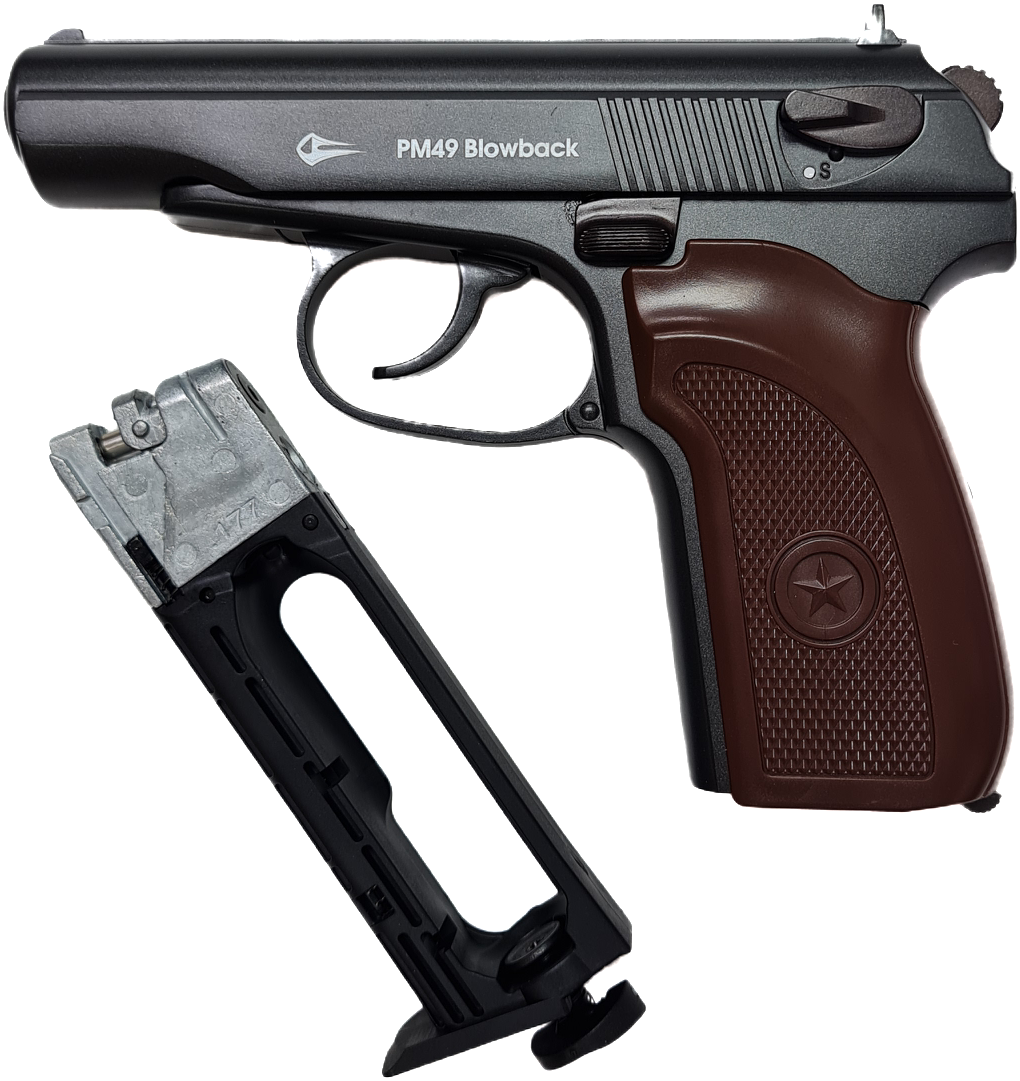 Пистолет пневматический BORNER ПМ49 (Blowback)