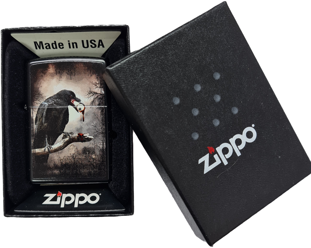 Зажигалка Zippo 28319 GOTH - Raven Eyeball