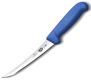 Нож кухонный Victorinox Fibrox (5.6602.12) стальной обвалочный лезв.120мм прямая заточка синий