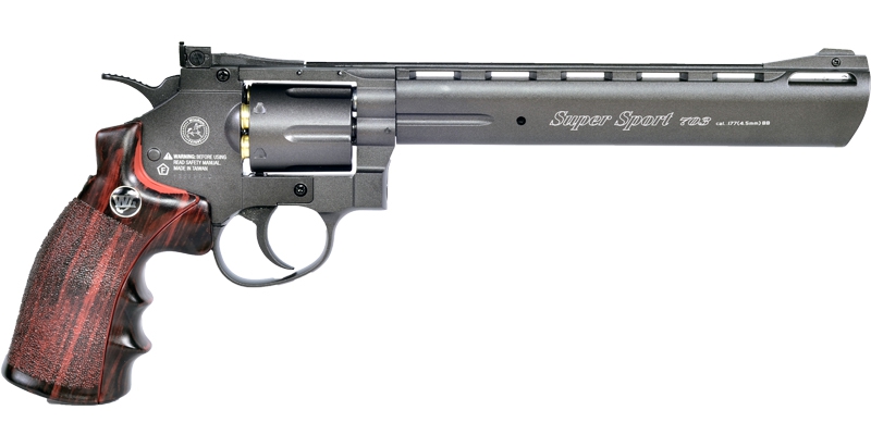 Пистолет пневматический револьвер Borner Super Sport 703 б/у, кал.4,5 мм (картриджи 6шт.)