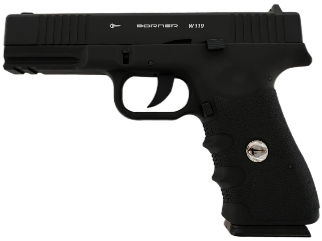 Пистолет пневматический BORNER W119 (Glock 17) кал.4,5мм