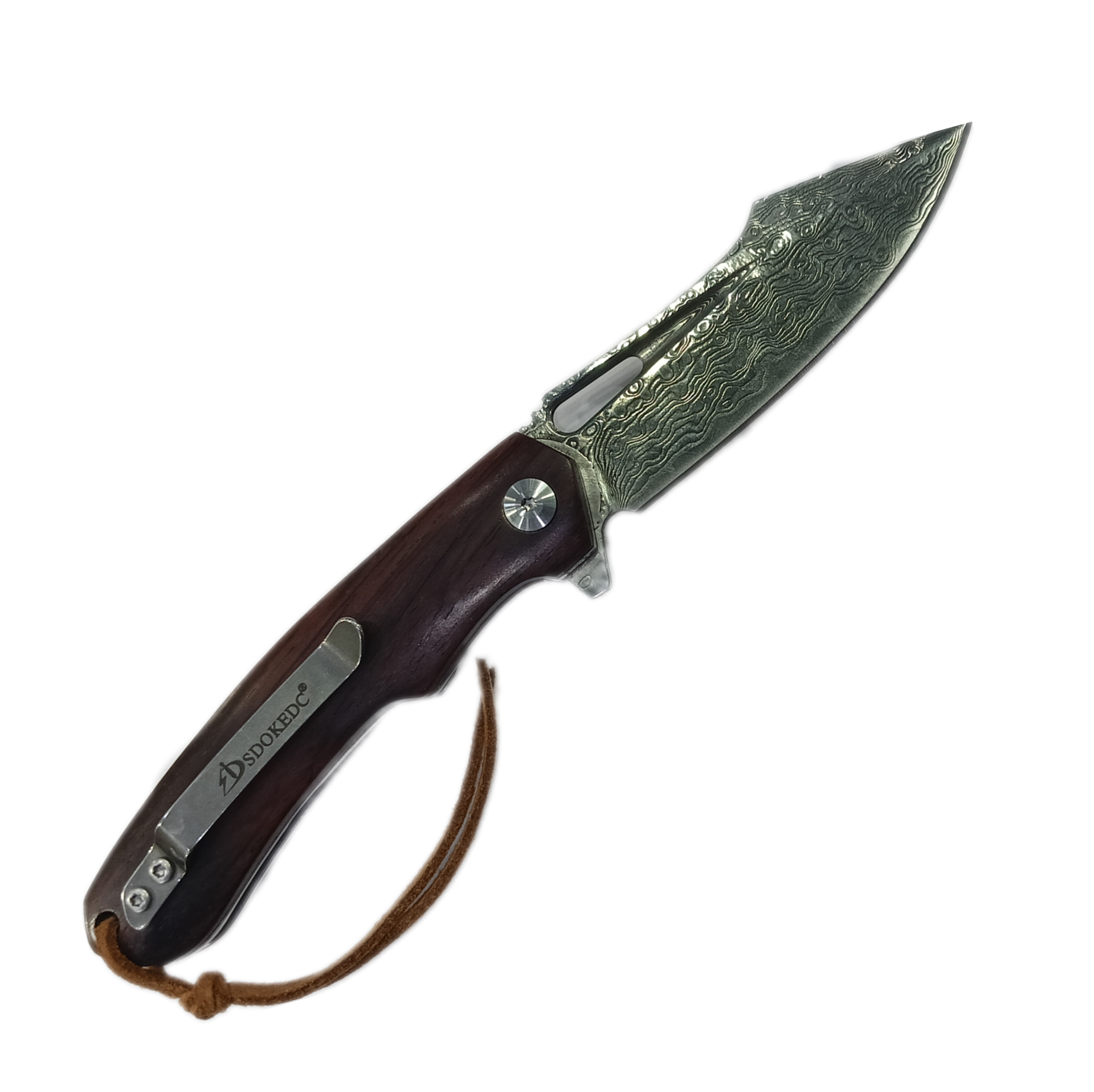 Нож Sdokedc 8, VG10 Damascus steel, wood - Вольные стрелки
