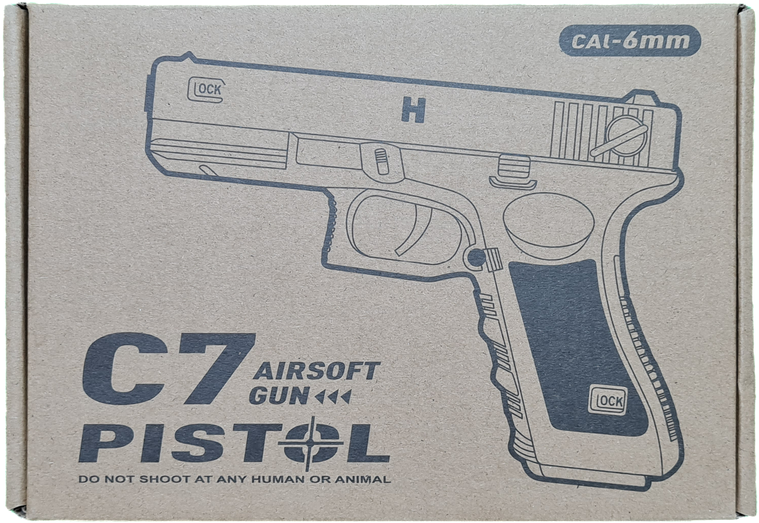 Игрушка Пистолет с пульками Glock, металл, С7 - Вольные стрелки