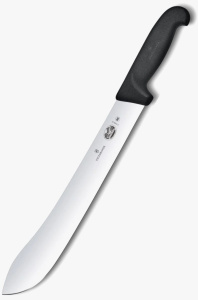 Нож Victorinox Fibrox (5.7403.31) стальной для забоя/разделки лезв.310мм прямая заточка черный