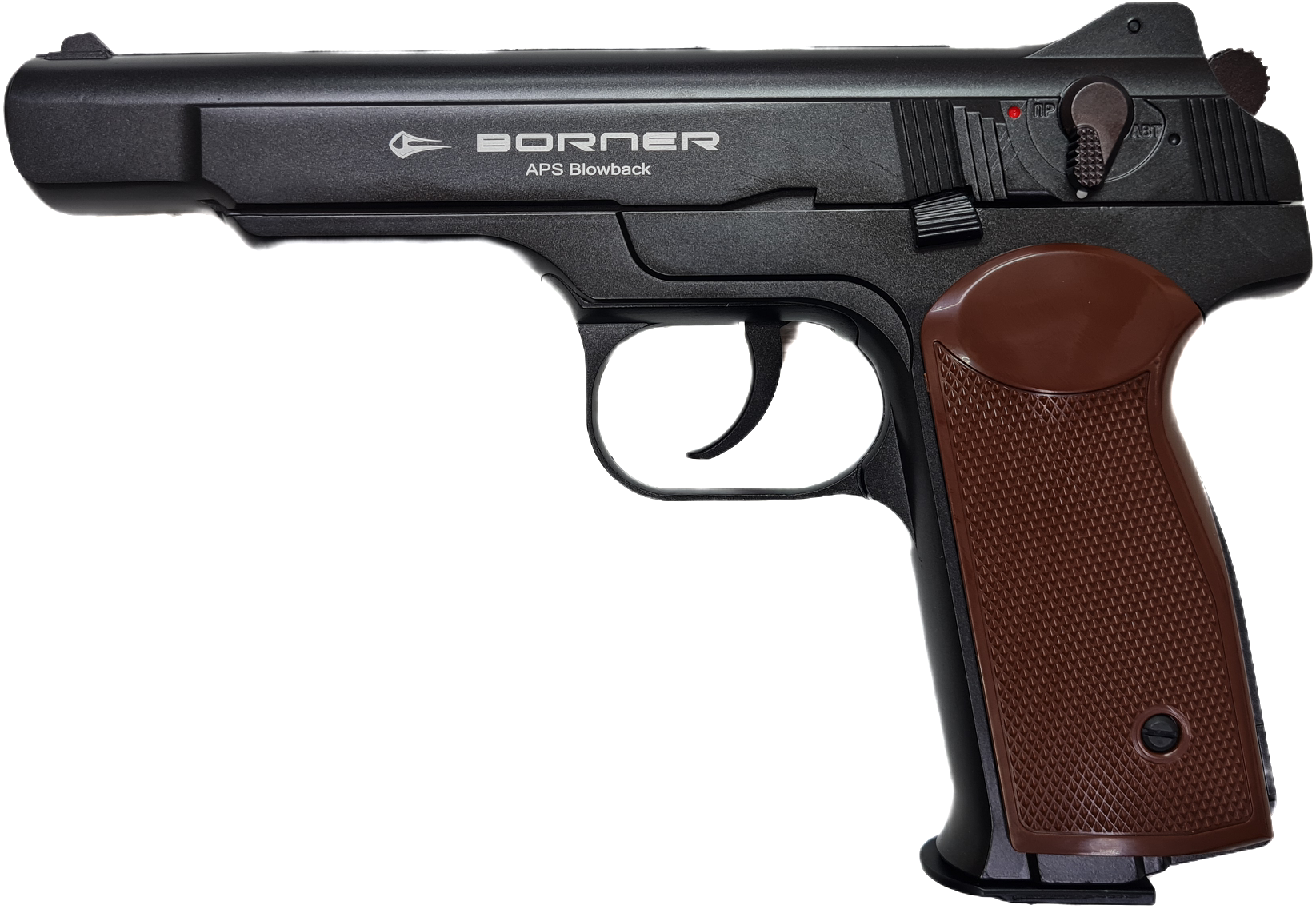 Пистолет пневматический BORNER APS Blowback Black, кал. 4,5 мм/BBs