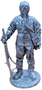 Солдат олово пеший WW2-82 Солдат химический войск РККА, 1941-45 гг. СССР