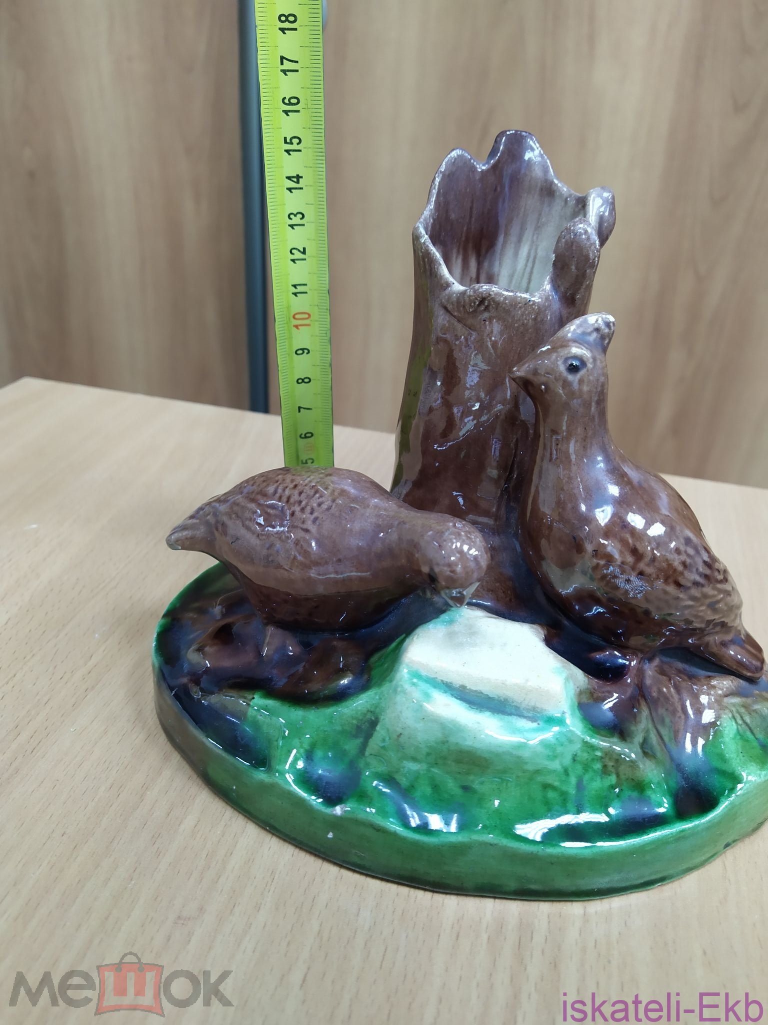 Керамическая статуэтка "Куропатки" карандашница - Вольные стрелки