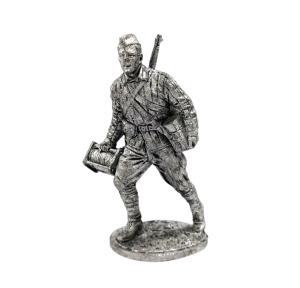 Солдат олово пеший WW2-65 Красноармеец-связист, РККА, 1941-43 гг. СССР