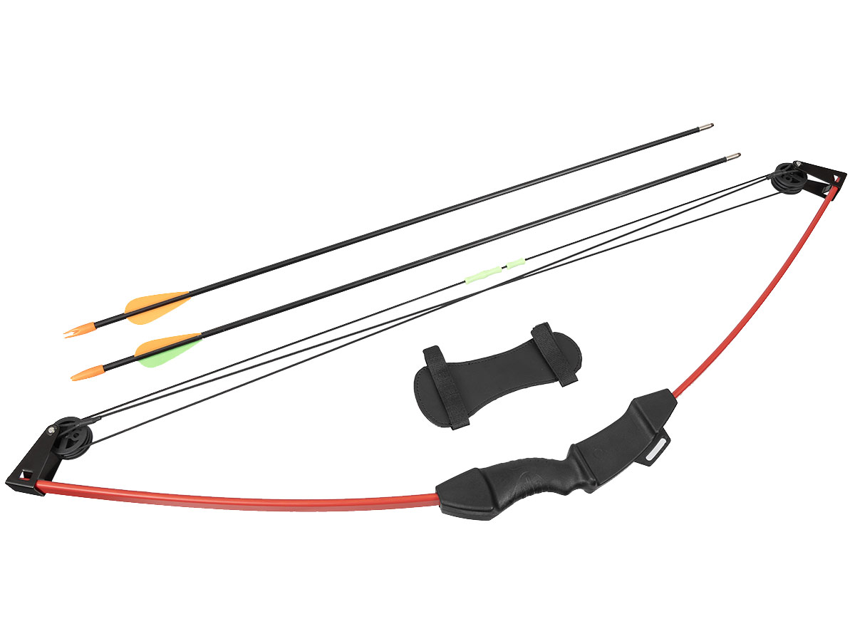 Лук Stinger Pima блочный, детский, 12 lbs/5,5 кг, ABS-пластик, красный