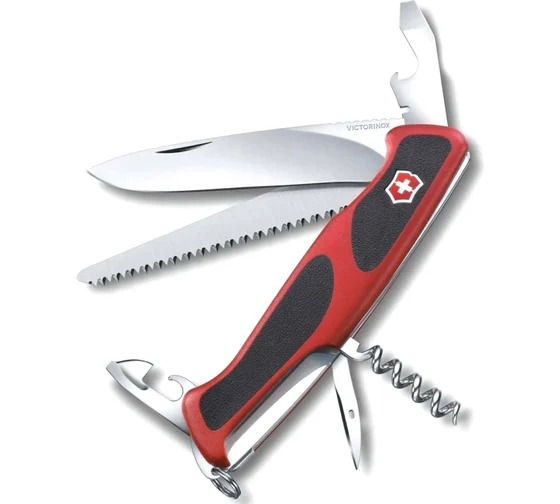 Нож Victorinox 0.9563.C RangerGrip 55 130мм 12функций красно-чёрный