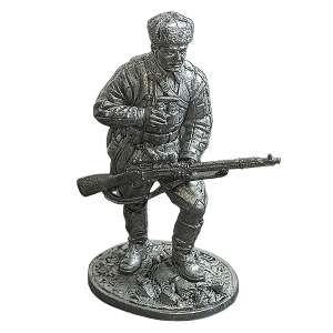 Солдат олово пеший WW2-3 Снайпер 1047-го стрелкового полка Зайцев В., осень 1942 г.  СССР